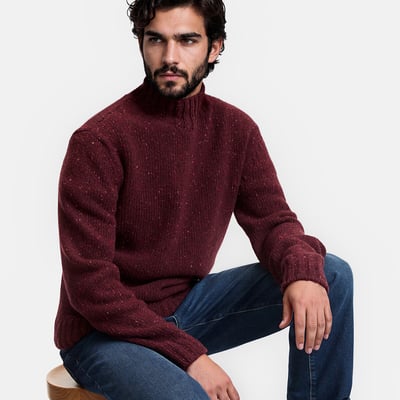 Chunky Knit High Neck Neppy Jumper/Sweater LA REDOUTE COLLECTIONS