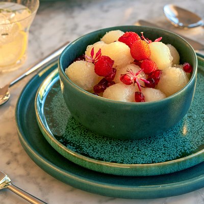 4er-Set Dessertteller Dorna, glasiertes Steingut AM.PM