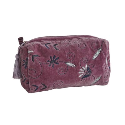 Trousse de toilette velours brodé MADAM STOLTZ
