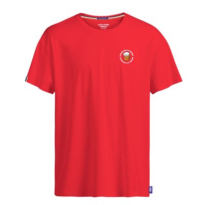 Cotton Crew Neck T-Shirt with Short Sleeves JACK & JONES