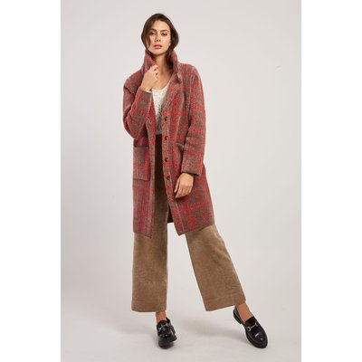 Gilet long en maille jacquard bicolore DANIELA DERHY