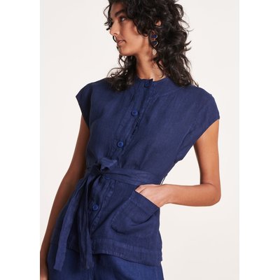 Chemise sans manches en lin LA FEE MARABOUTEE