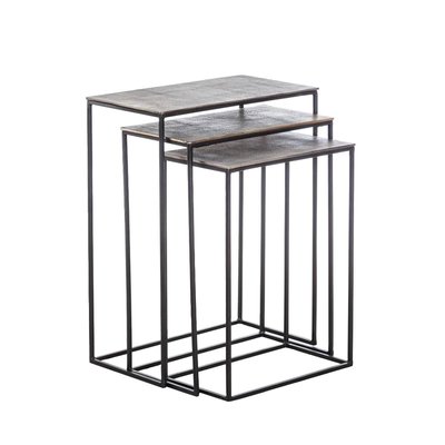 Table basse gigogne en aluminium  ROXANNE MADE IN MEUBLES 