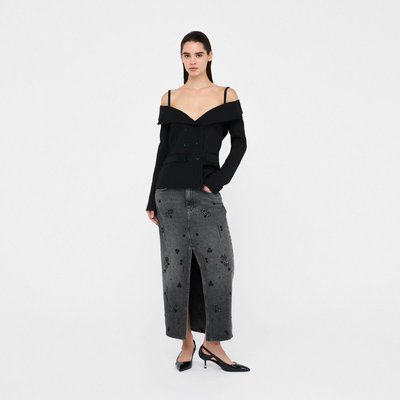 Jupe en denim avec strass LIU JO