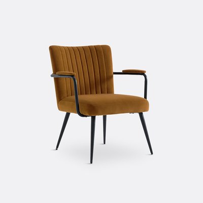 Fauteuil vintage velours avec accoudoirs, Ronda LA REDOUTE INTERIEURS