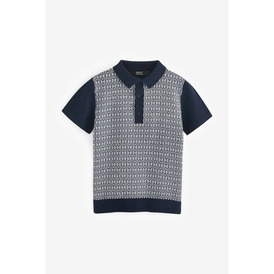 Polo à motifs géométriques et manches courtes NEXT