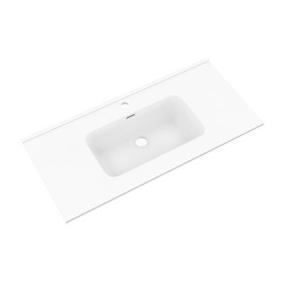 Vasque Kosmik céramique 100cm blanc brillant KOSMIK ALLIBERT