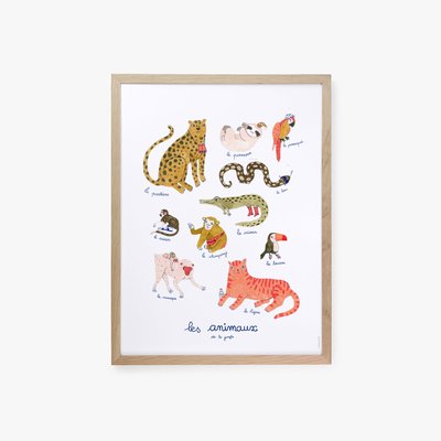 Dans la jungle, affiche seule 30x40cm COTTON BIRD