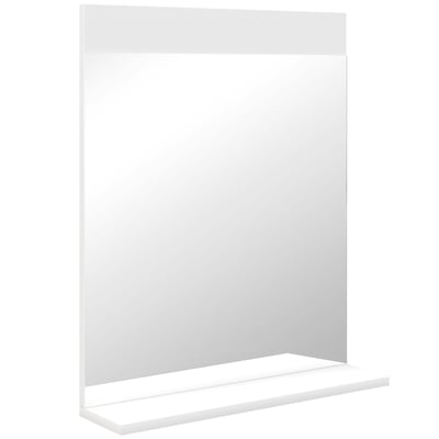 Miroir de salle de bains Verre Blanc HOMCOM