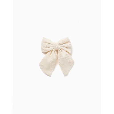 Barrette avec nœud et broderie ZIPPY