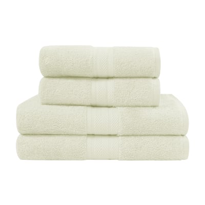 Ensemble de bain 4 pièces (2 draps de bain + 2 serviettes de toilette) LUXURY SENSEI MAISON