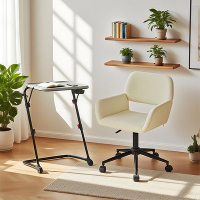 Ensemble de petit bureau pliable avec chaise de bureau, BASELINE+ROSS MEUBLES COSY