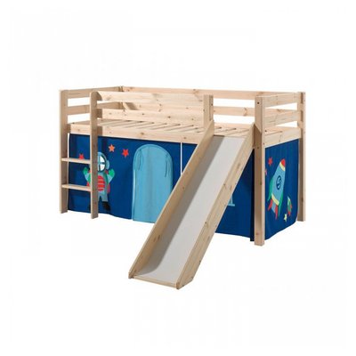 Lit Compact avec Toboggan Nature + Rideau de lit Astro VIPACK