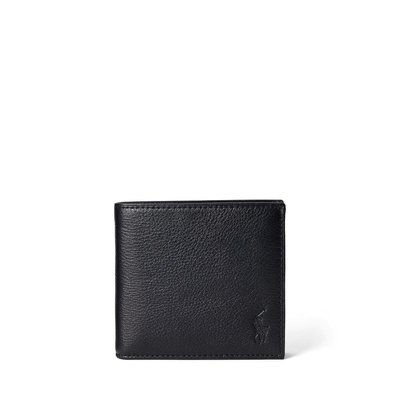 Portefeuille en cuir grainé avec poche POLO RALPH LAUREN