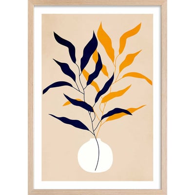 Affiche fleurs ""plante et purete"" HEXOA
