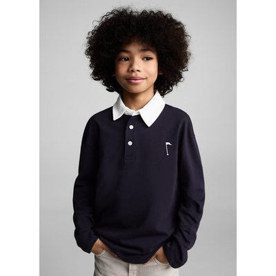 Polo coton col contrastant MANGO KIDS