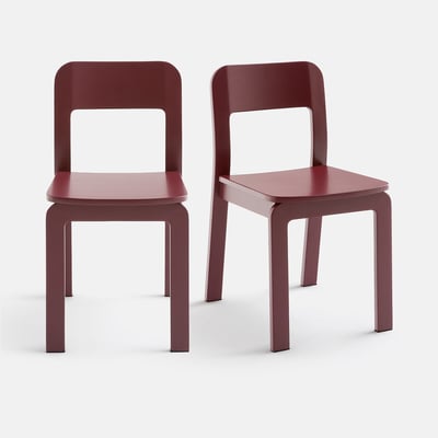 Lot de 2 chaises en bouleau massif teinté, Talet LA REDOUTE INTERIEURS