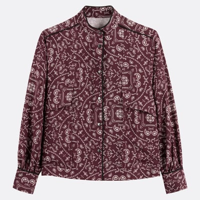 Camisa de cuello alto con estampado de cachemira LA REDOUTE COLLECTIONS