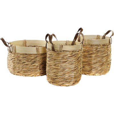Paniers en bambou tressé (lot de 3) Tropical RECOLLECTION