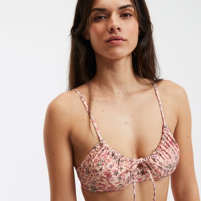 Sujetador de bikini balconet con estampado floral LA REDOUTE COLLECTIONS
