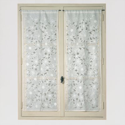Petits voilages à la Paire Brodé et Ajouré HOME MAISON
