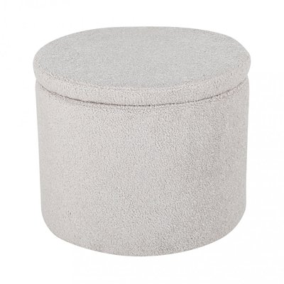 Pouf coffre rond en tissu bouclette ø51cm - Dunken VENTURE HOME