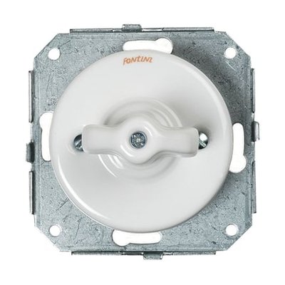 Interrupteur Va-et-vient Garby Colonial Manette Blanc Ø64,5 Mm FONTINI