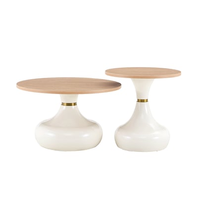 Lot de 2 tables basses gigognes style design, CLIFTCTC MEUBLES COSY