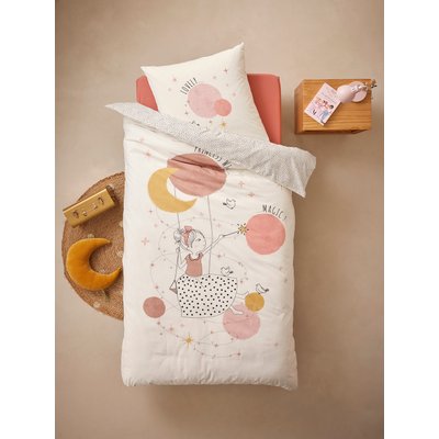 Parure Housse de couette + Taie d'oreiller enfant avec coton recyclé PRINCESSE POESIE VERTBAUDET