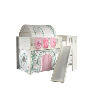 Scott Lit Mezzanine Toboggan et Rideau Birdy, Tunnel et Ses 3 Sacs Rangement Assortis VIPACK