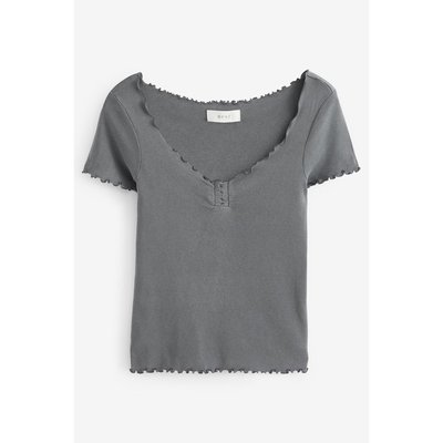T-shirt à manches courtes et bords ondulés NEXT