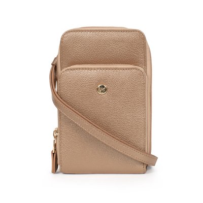 Pochette téléphone avec portecartes  Stop RFID  Cuir LUNA HEXAGONA