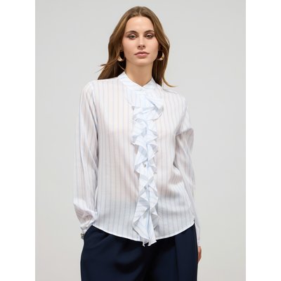 Chemise en voile de à rayures verticales OLTRE