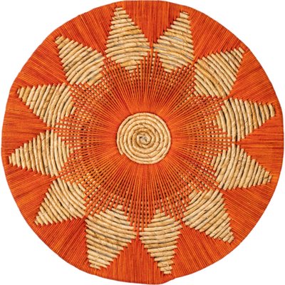 Décoration murale macramé et fibre naturelle esprit soleil RECOLLECTION
