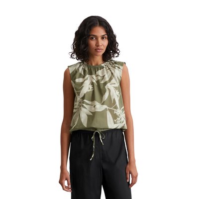 Top chemisier à motifs cropped en voile de coton léger MARC O'POLO