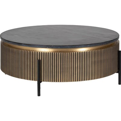Table basse en marbre, ronde, Ironville RECOLLECTION