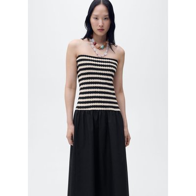 Robe bustier combinée à rayures MANGO
