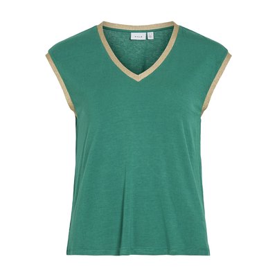 T-shirt manches courtes, col V VILA
