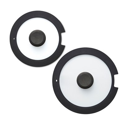 Set of 2 Freedom 24/28cm Silicone Glass Pan Lids TOWER