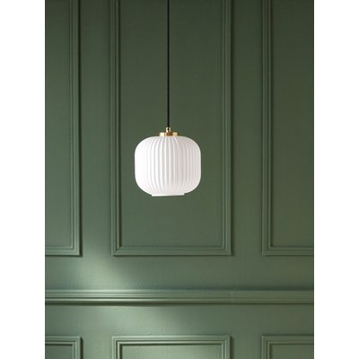 Suspension globe verre strié CYRILLUS