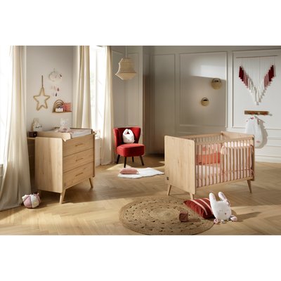 Chambre bébé complète, Lit bébé et Commode à langer SAUTHON