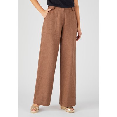 Pantalon large mélange lin et coton DAMART