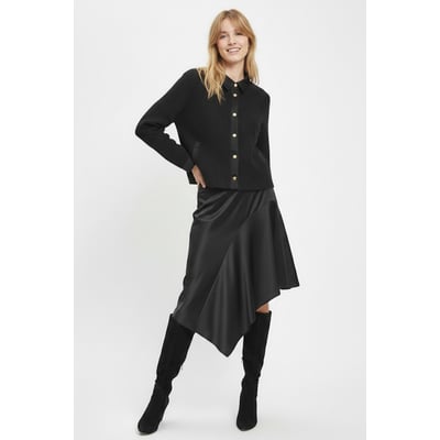 Jupe asymétrique en satin INES DERHY