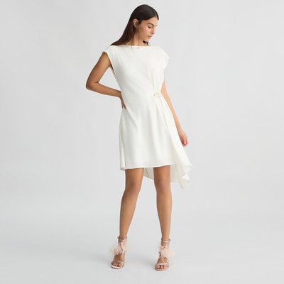 Robe courte blanche avec drapé LIU JO