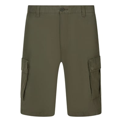 Short cargo en coton mélangé de couleur kaki unie avec une coupe droite TIMBERLAND