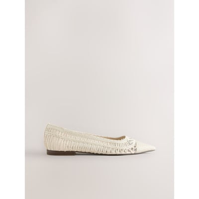 Chaussures plates en raphia à bout pointu NEXT