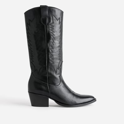 Botte À Talon en cuir TASLIMA TEXTO