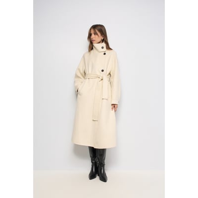 MANTEAU LONG EN DRAP AVEC LAINE SALSA JEANS
