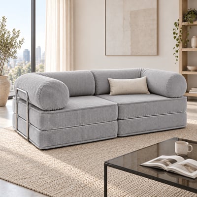 Canapé modulable convertible velours côtelé SURB MEOW BABY