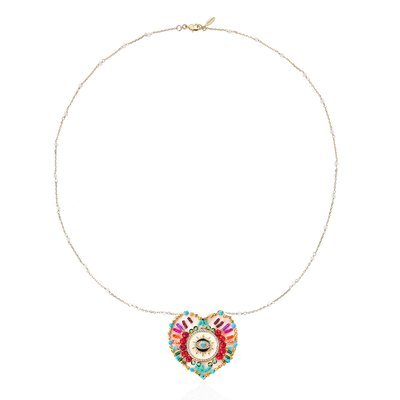 Collier chaîne avec charm central avec perles JANEIRA HIPANEMA